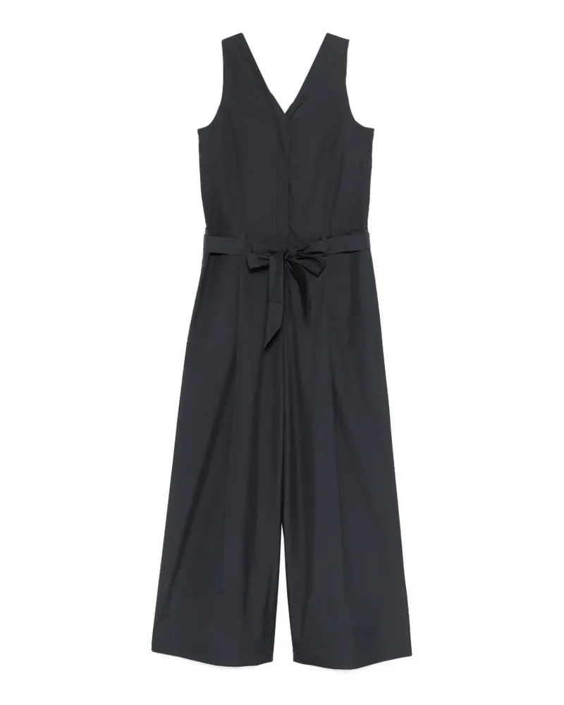 Max Mara V-neck belted jumpsuit - Blau Blau