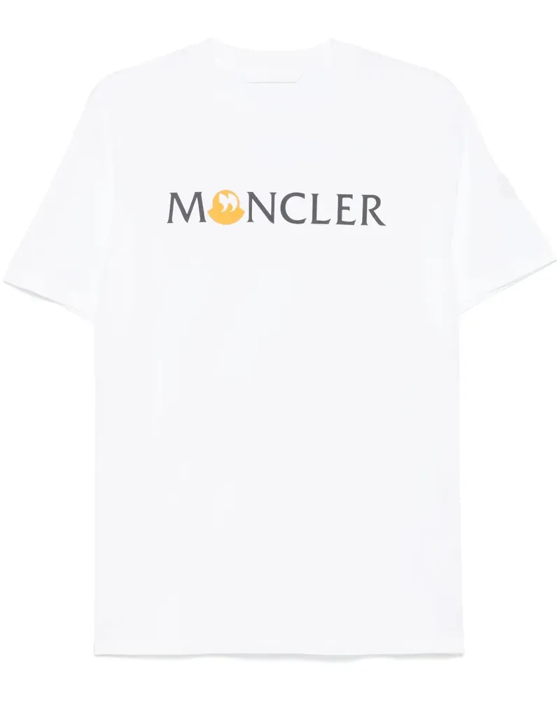 Moncler T-Shirt mit Logo-Print - Weiß Weiß