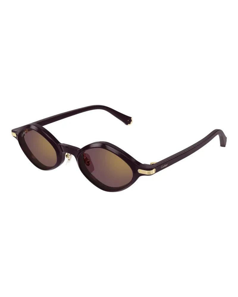 Cartier Sonnenbrille mit geometrischem Gestell - Schwarz Schwarz