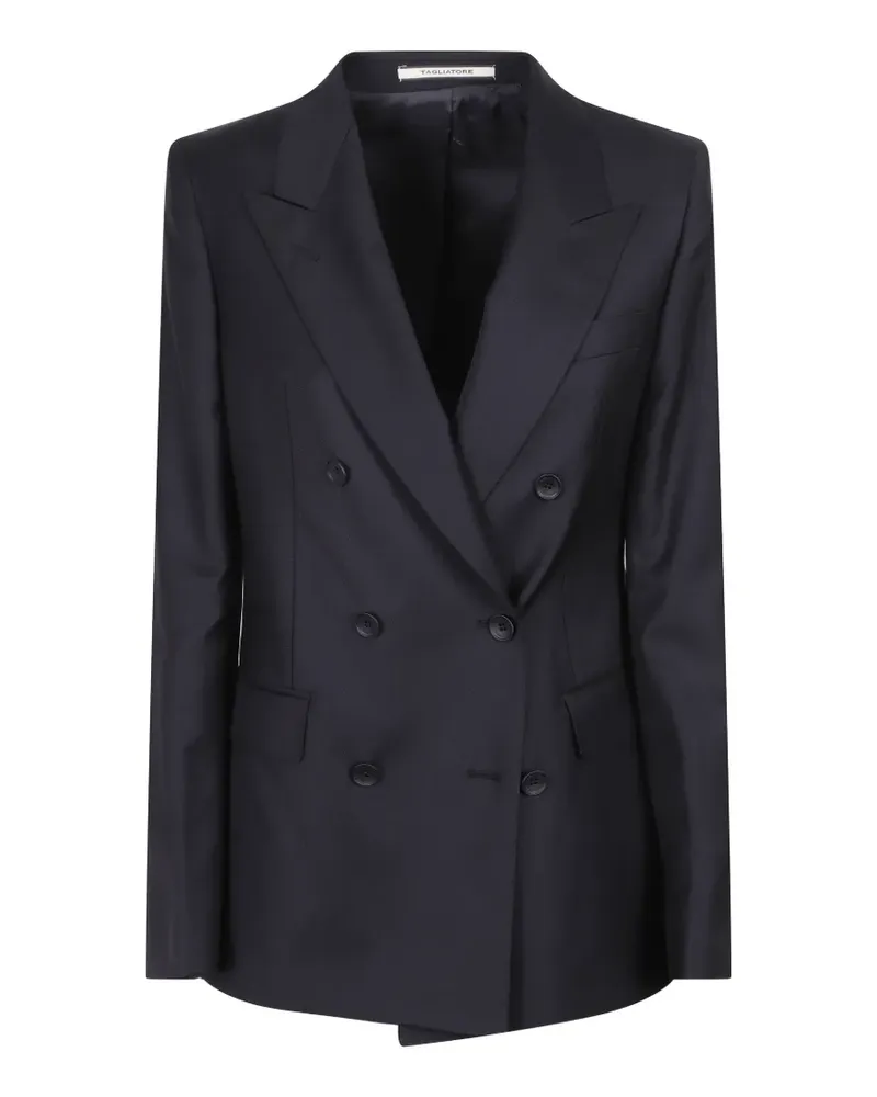 Tagliatore Doppelreihige Jacke mit steigendem Revers - Blau Blau