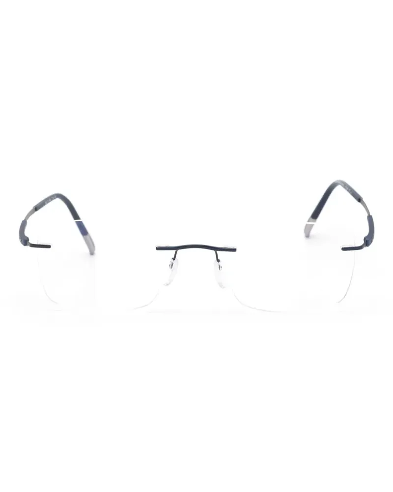 Silhouette rimless rectangle glasses - Blau Blau