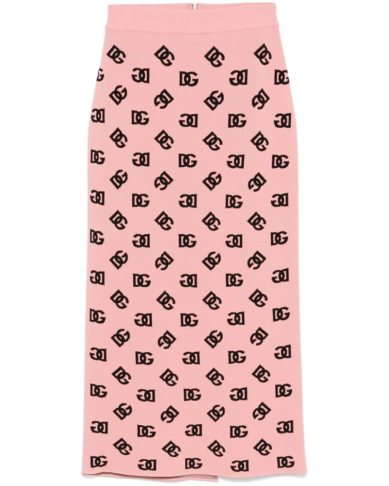 Dolce & Gabbana Bleistiftrock aus DG-Jacquard - Rosa Rosa