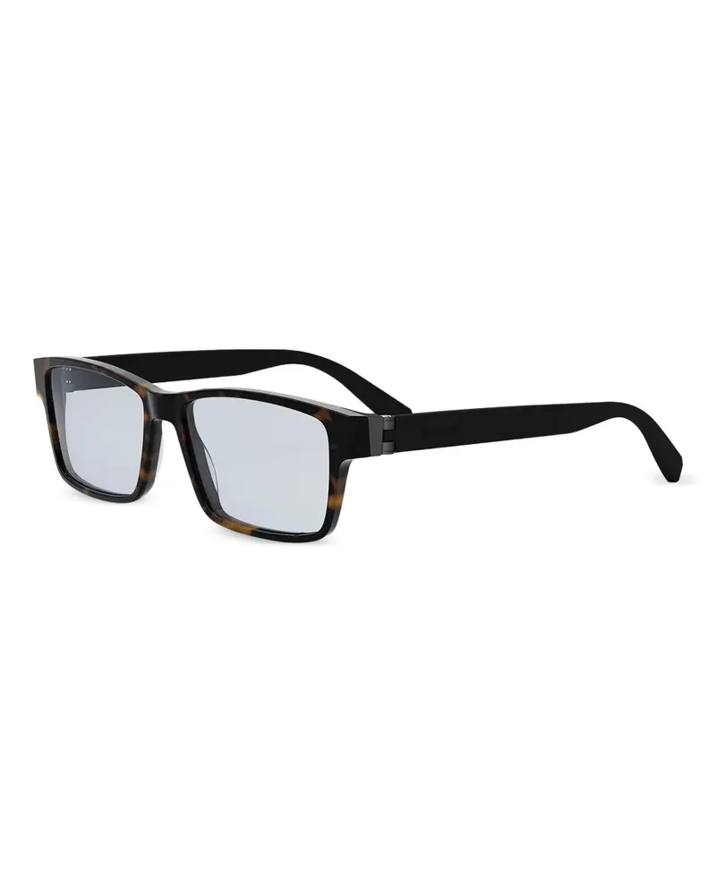 Bulgari Brille mit eckigem Gestell - Schwarz Schwarz
