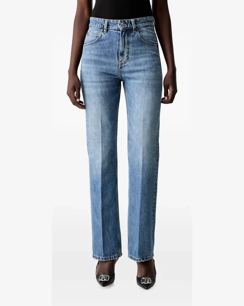 Victoria Beckham pressed-crease straight-leg jeans - Blau Blau