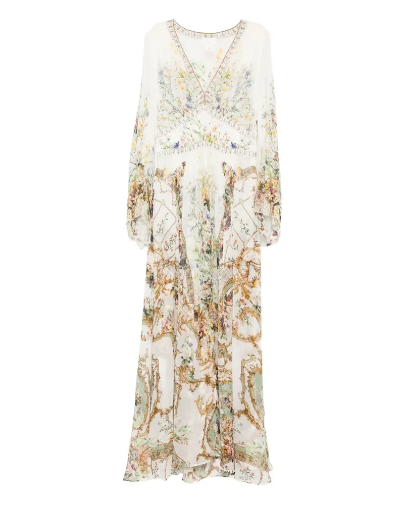 Camilla Ausgestelltes Kleid mit Blumen-Print - Nude Nude