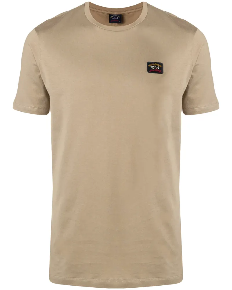 Paul & Shark T-Shirt mit Logo-Patch - Nude Nude
