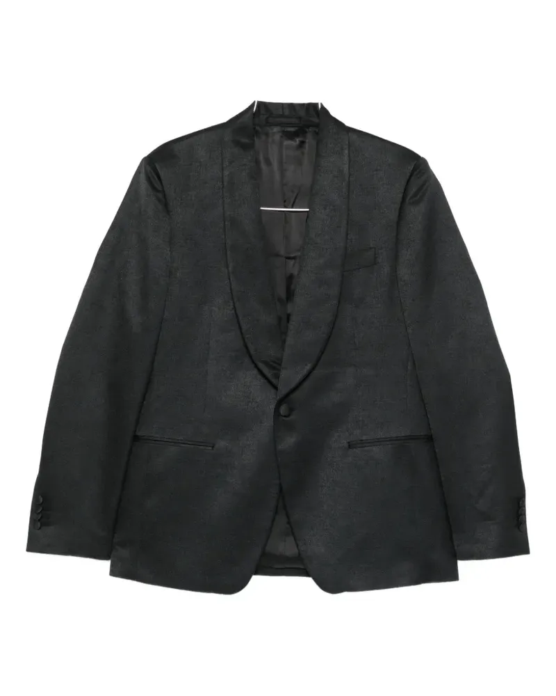 LARDINI shawl-lapel single-breasted blazer - Schwarz Schwarz