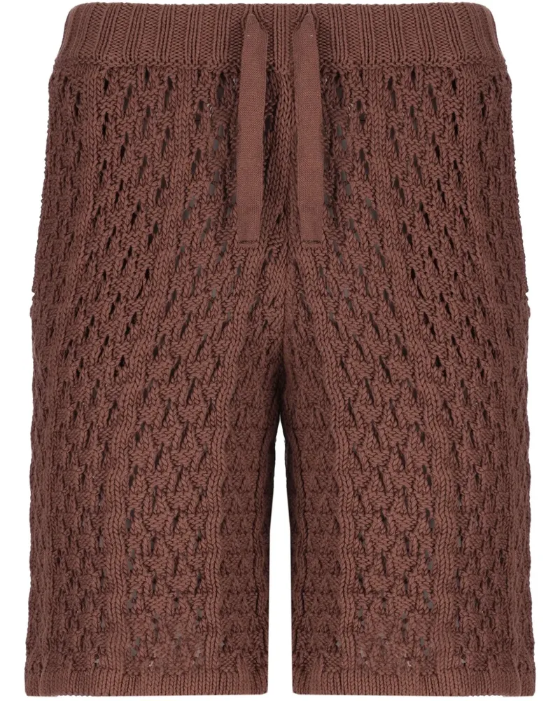 Laneus Gestrickte Bermudas - Braun Braun