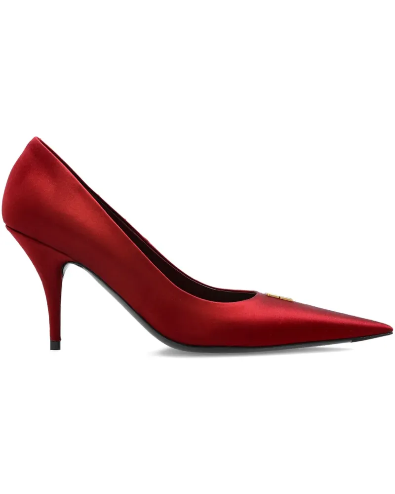 Balenciaga Spitze Pumps mit Logo - Rot Rot