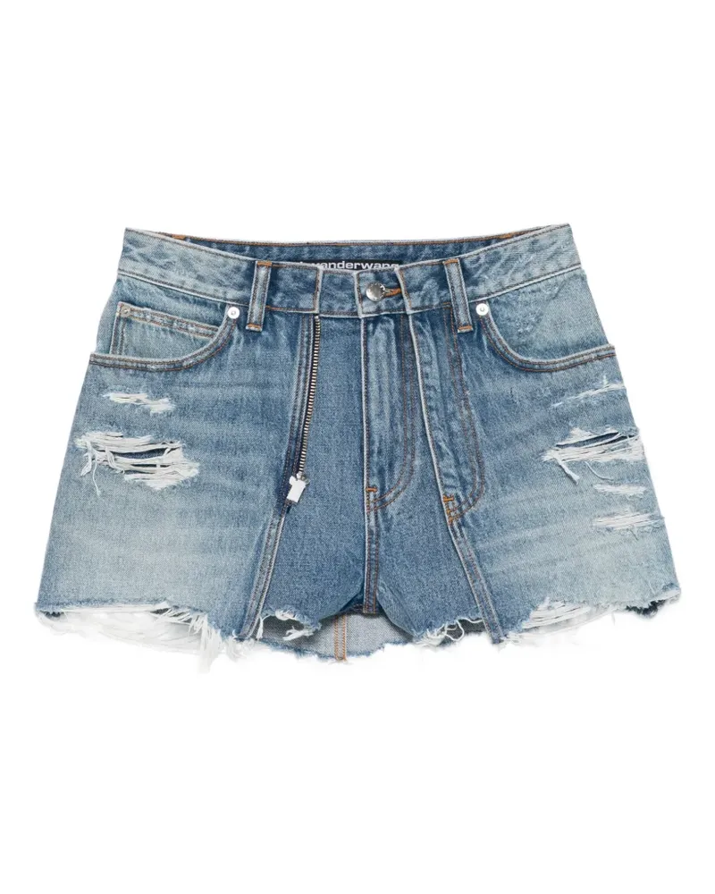 Alexander Wang ripped zip shorts - Blau Blau