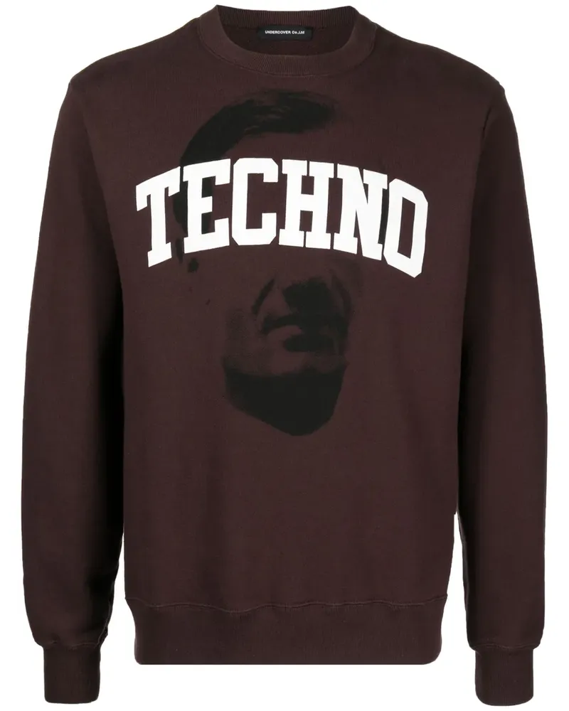 Undercover Sweatshirt mit Slogan-Print - Braun Braun