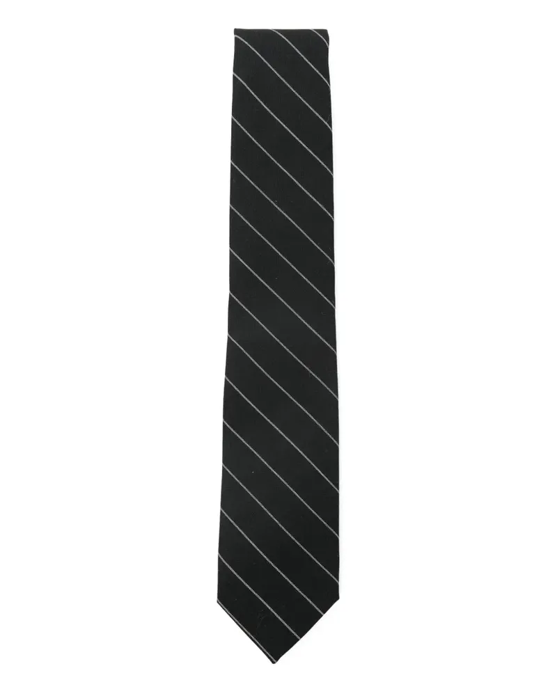 Ernest W. Baker Krawatte mit Nadelstreifen - Schwarz Schwarz