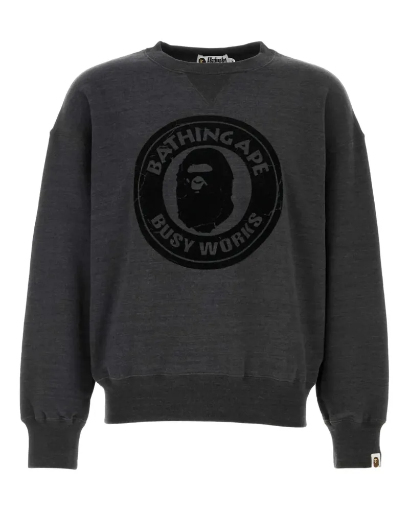 BAPE long-sleeve graphic sweater - Grau Grau