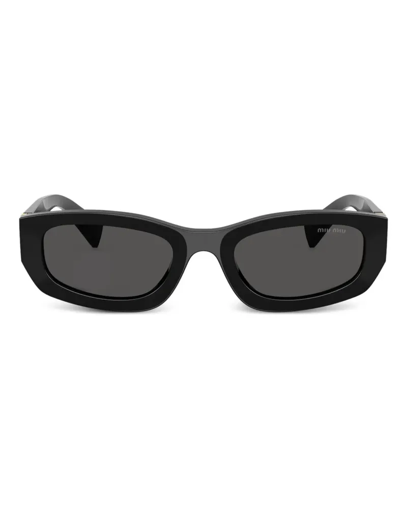Miu Miu Sonnenbrille mit geometrischem Gestell - Schwarz Schwarz