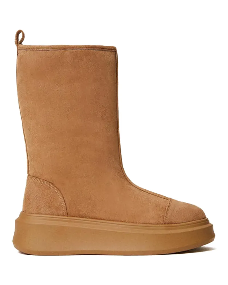 Twin-Set lined platform boots - Nude Nude