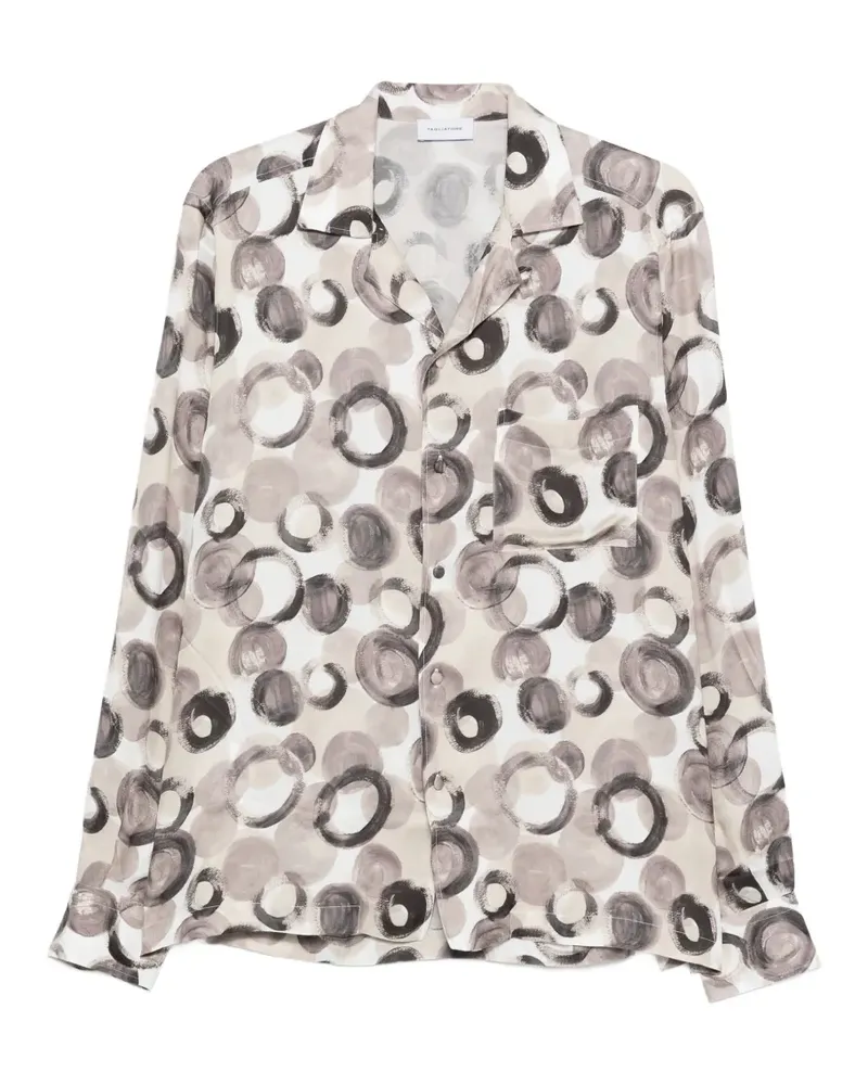 Tagliatore circle-print shirt - Weiß Weiß