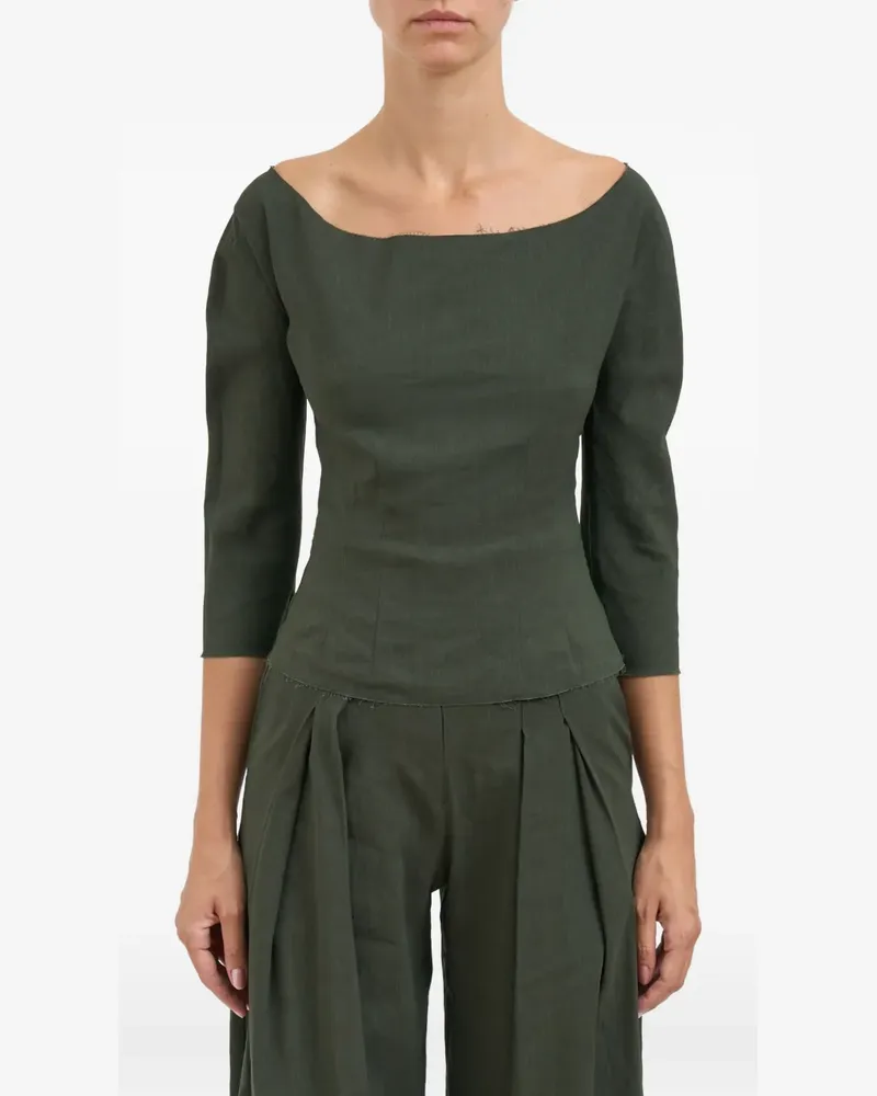 Cortana boat-neck top - Grün Grün
