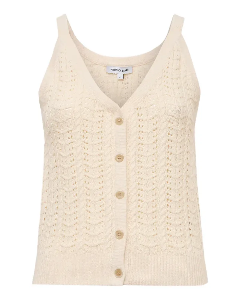 Veronica Beard Leonora V-neck vest - Nude Nude