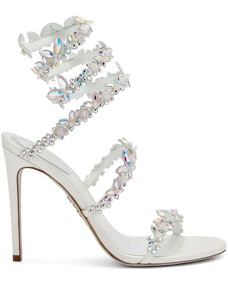 René Caovilla Cleo Sandalen 105mm - Weiß Weiß