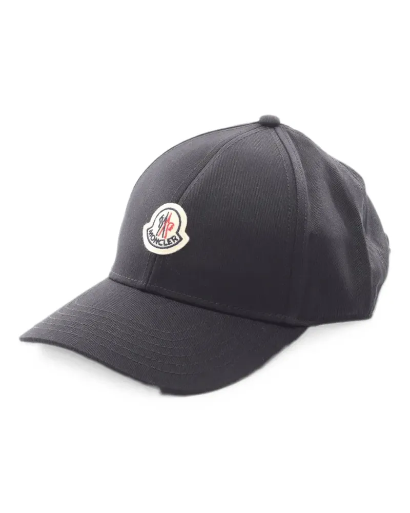 Moncler 2020s logo-patch baseball cap - Schwarz Schwarz
