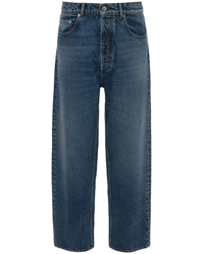 J.W.Anderson Gerade Cropped-Jeans Blau