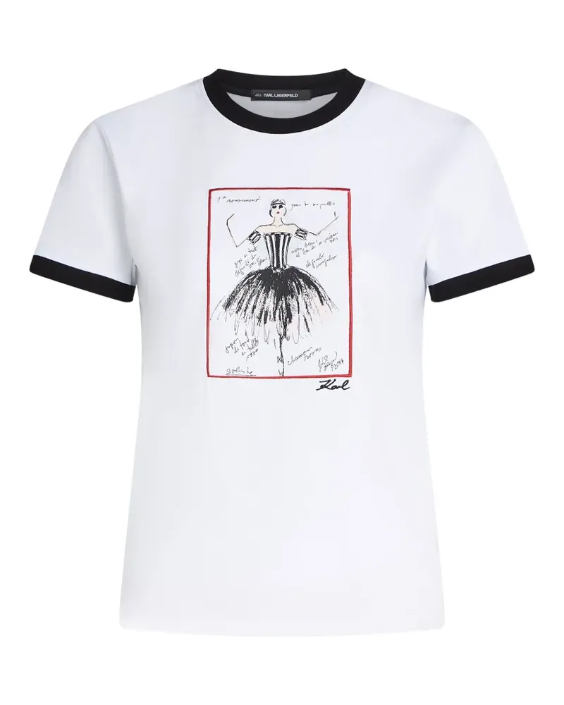 Karl Lagerfeld Le Ballet T-shirt - Weiß Weiß