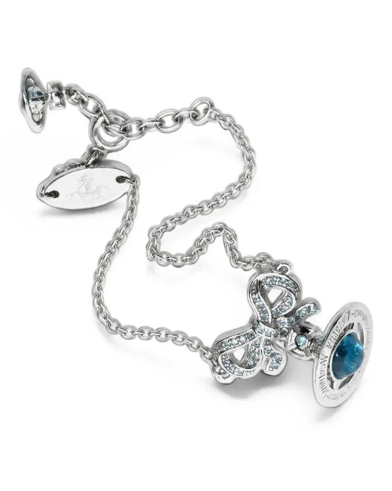 Vivienne Westwood Orb bow-detail bracelet - Silber Silber