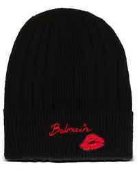 Balmain Beanie mit Logo-Stickerei Schwarz