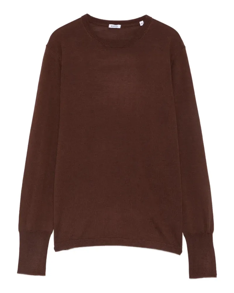 ASPESI Pullover mit Rundhalsausschnitt - Braun Braun