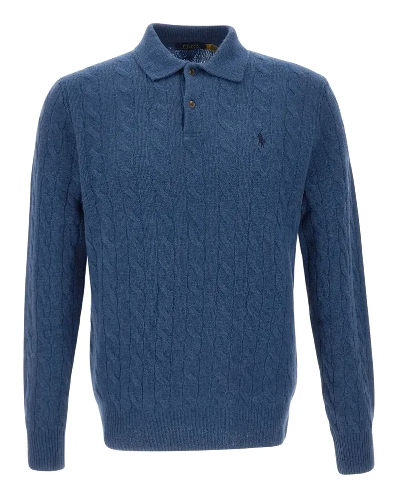 Ralph Lauren Polo-Pullover mit Zopfmuster - Blau Blau