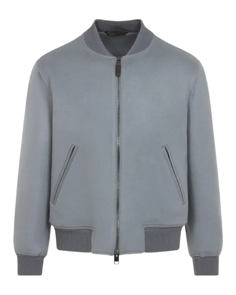 Brioni Bomberjacke aus Wolle - Grau Grau