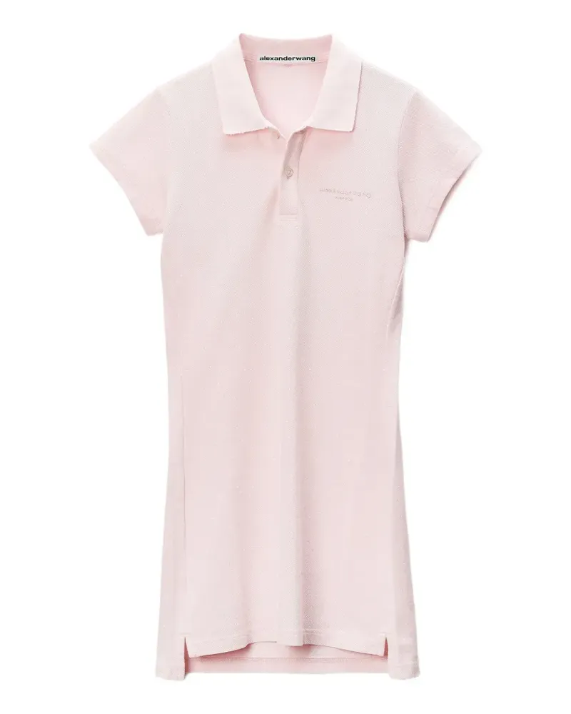 Alexander Wang crystal-embellished polo dress - Rosa Rosa