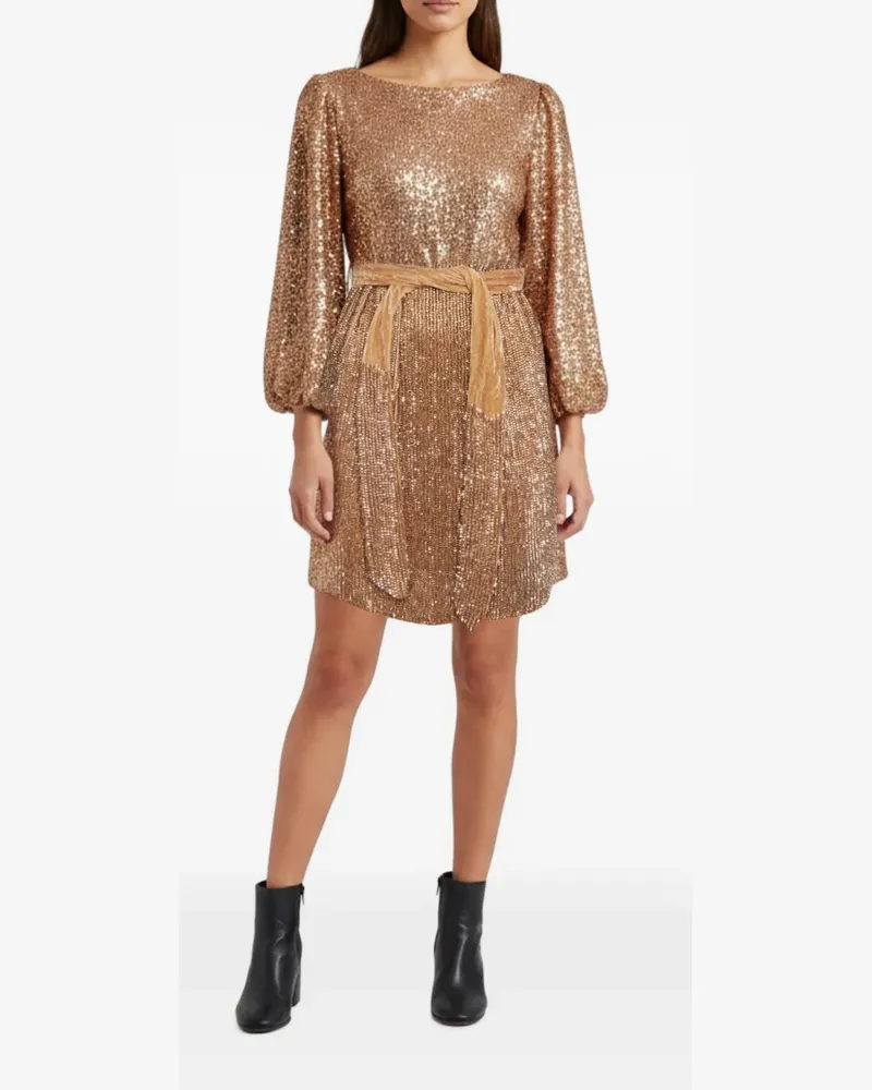 Retrofête Gabrielle sequin mini dress - Gold Gold