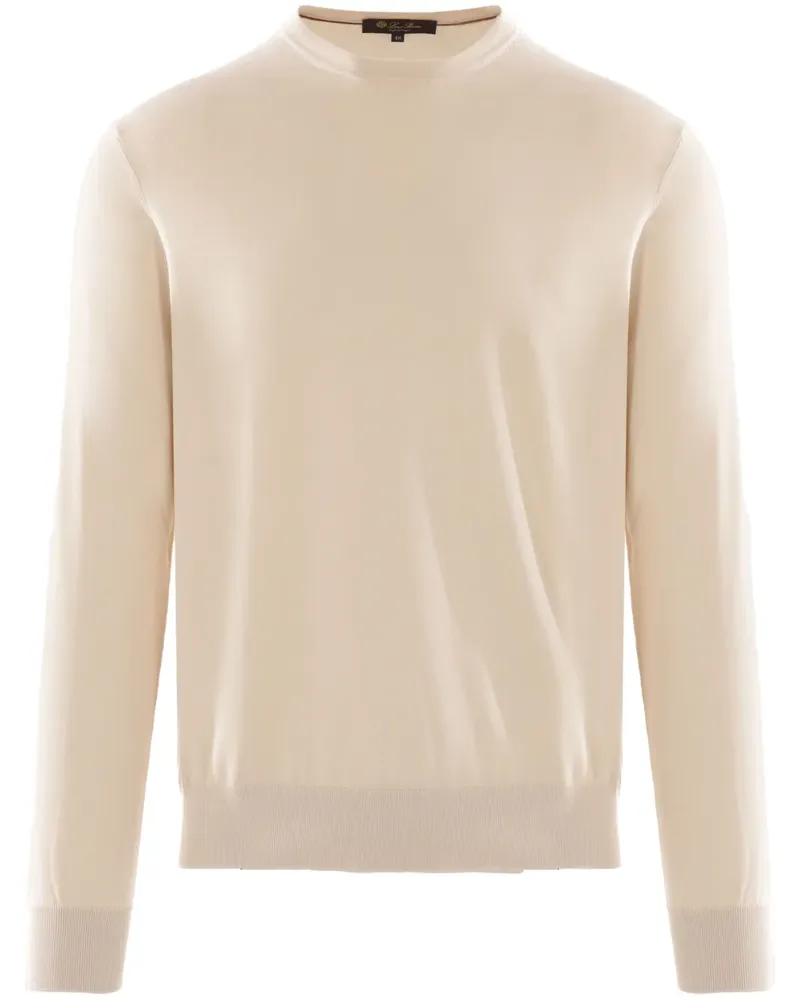 Loro Piana Pullover mit rundem Ausschnitt - Nude Nude