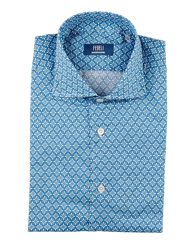 Fedeli floral-print shirt - Blau Blau