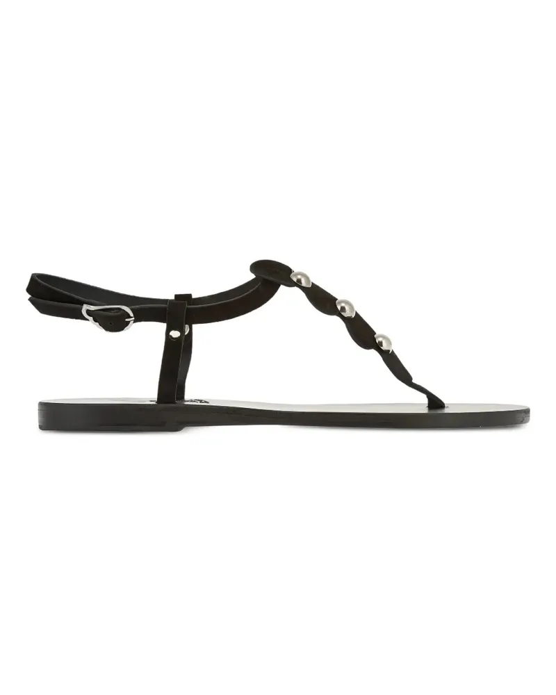 Ancient Greek Sandals Ilida Sandalen mit Nieten - Schwarz Schwarz