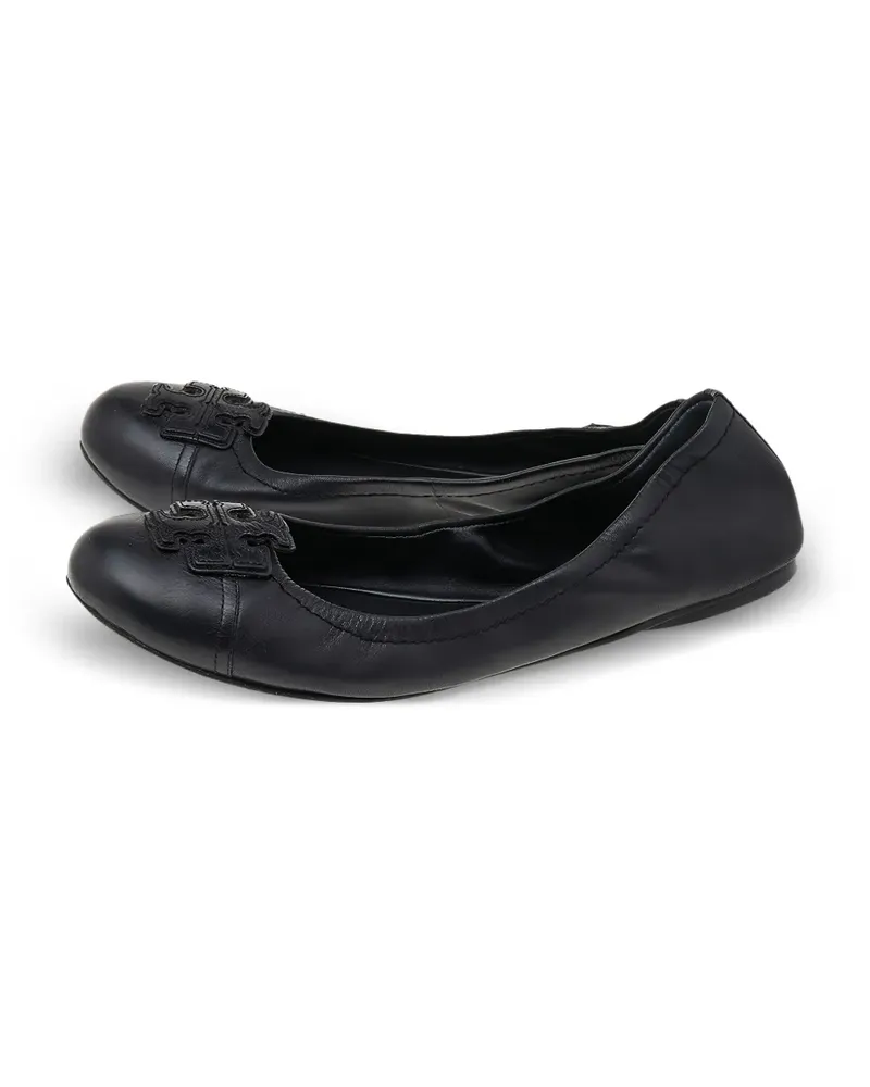 Tory Burch Ballerinas mit Logo-Patch - Schwarz Schwarz