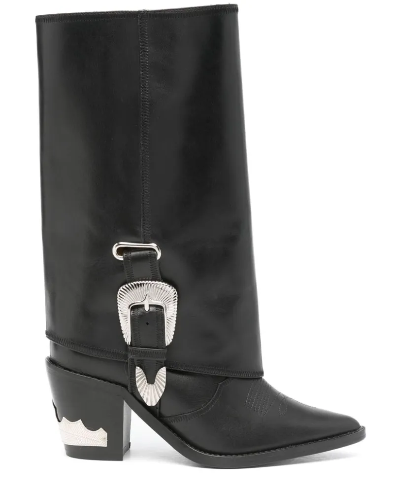 Toga Stiefel mit Schnallendetail 70mm - Schwarz Schwarz
