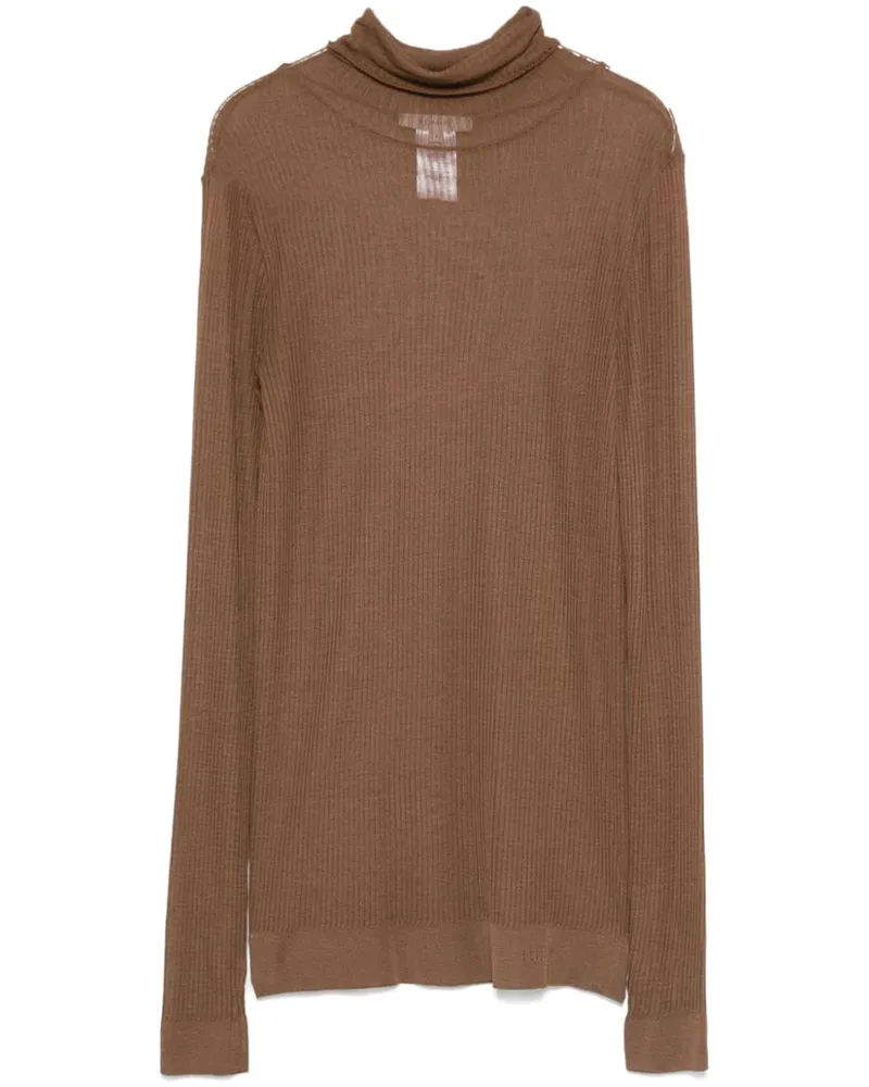 Christophe Lemaire Pullover mit Stehkragen - Braun Braun