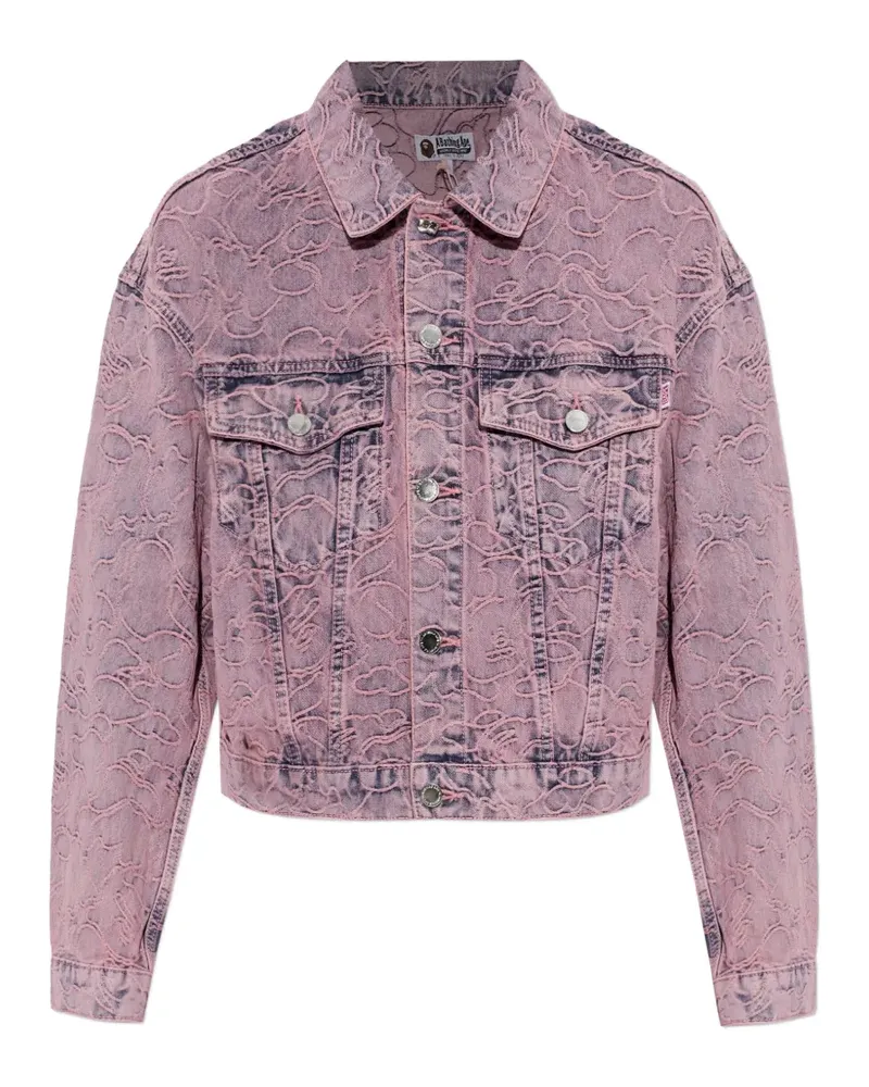 BAPE Line Camo patterned denim jacket - Rosa Rosa