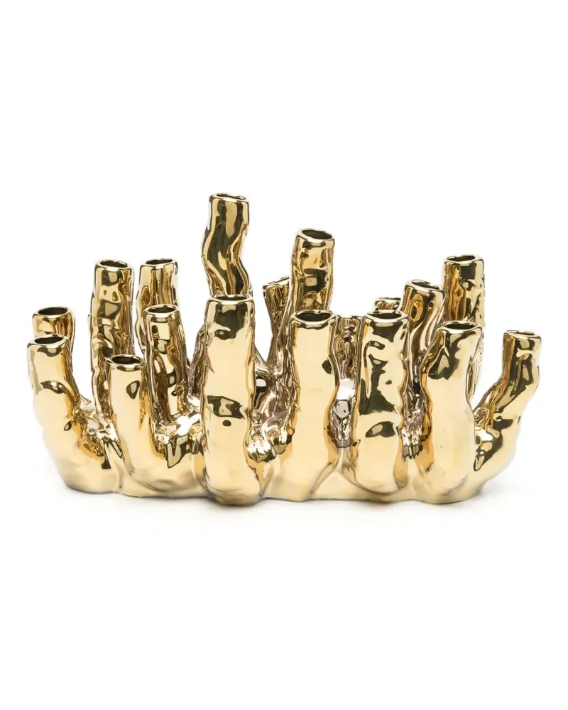 POLSPOTTEN Coral Reef Vase - Gold Gold