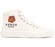High-Top-Sneakers mit Logo - Weiß