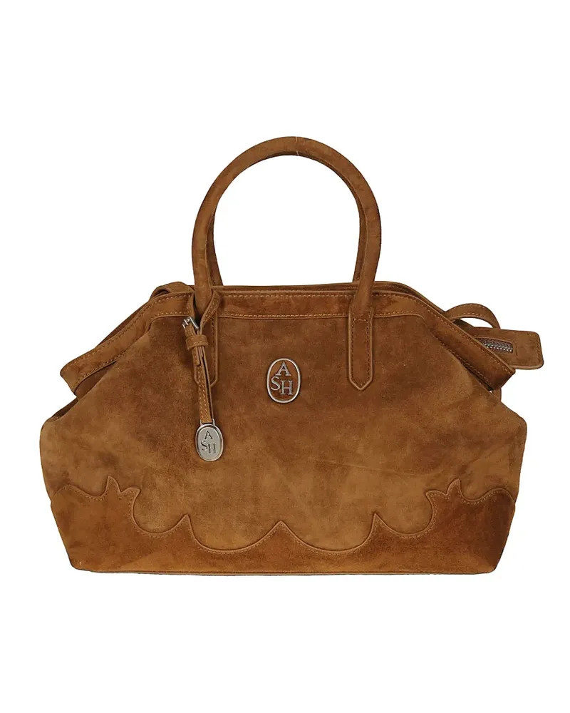 ash Justine western-style suede shoulder bag - Braun Braun