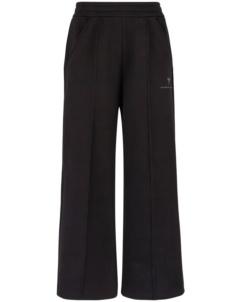 Giuseppe Zanotti Hose mit weitem Bein - Schwarz Schwarz