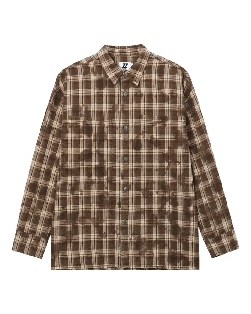 Izzue Hemd mit Karomuster - Braun Braun