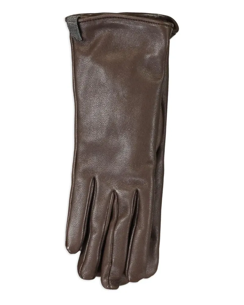 Brunello Cucinelli leather gloves - Braun Braun