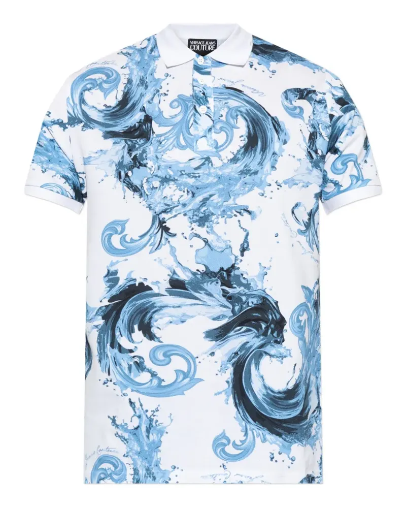 Versace Jeans Barocco-print polo shirt - Blau Blau