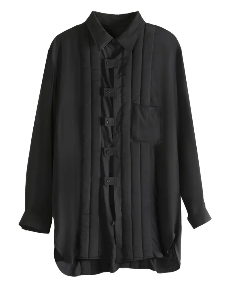 Yohji Yamamoto quilted panelled coat - Schwarz Schwarz