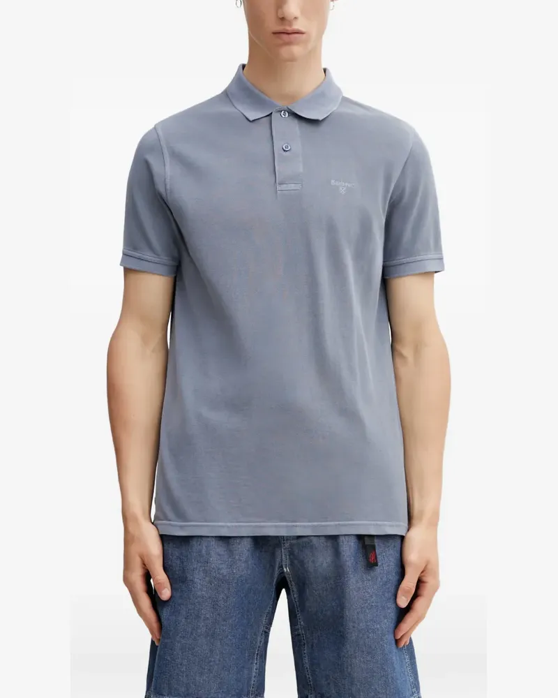 Barbour logo-embroidered polo shirt - Blau Blau