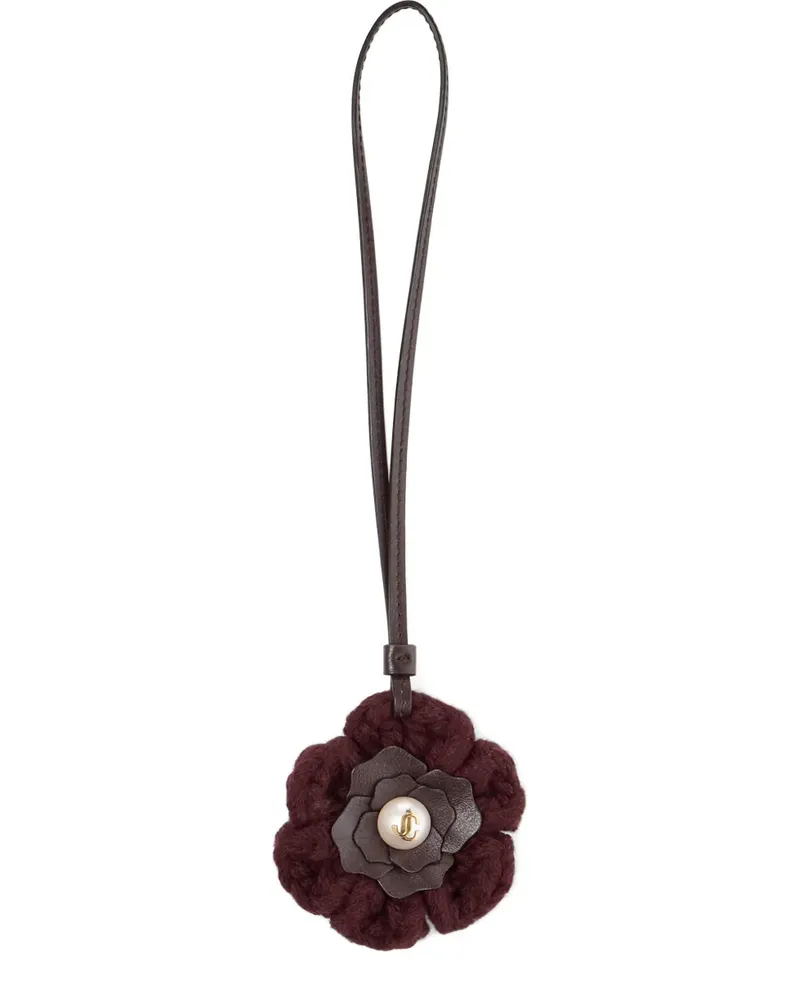 Jimmy Choo Gestrickter Blumenanhänger - Braun Braun